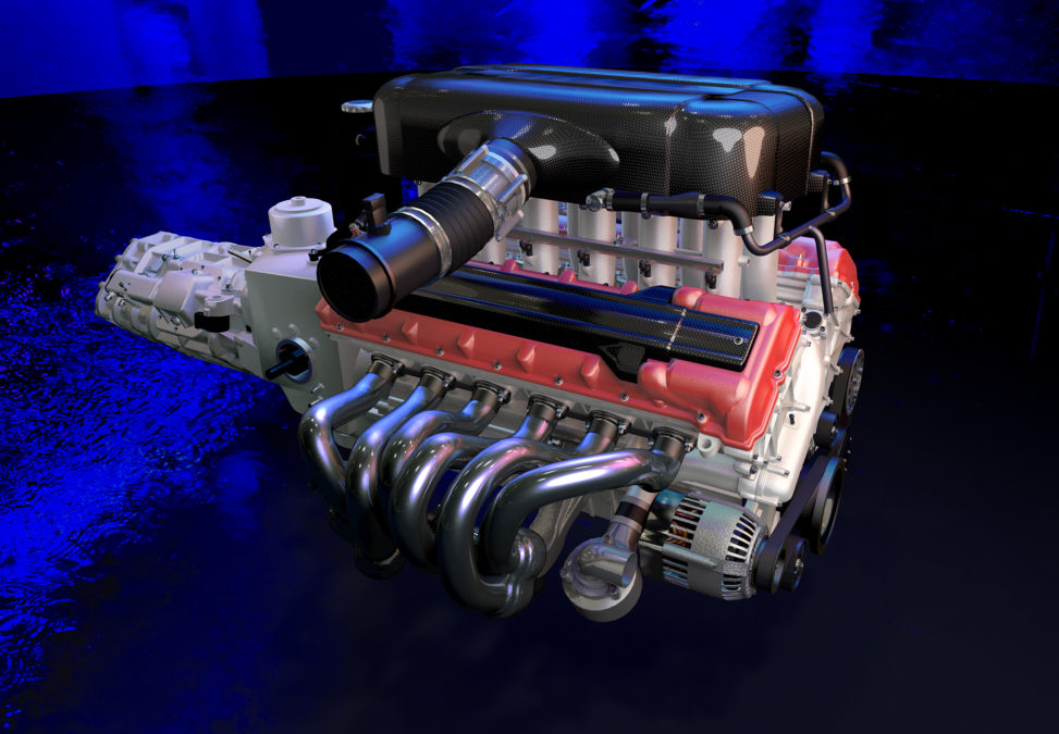 ３DCGのエンジン画像